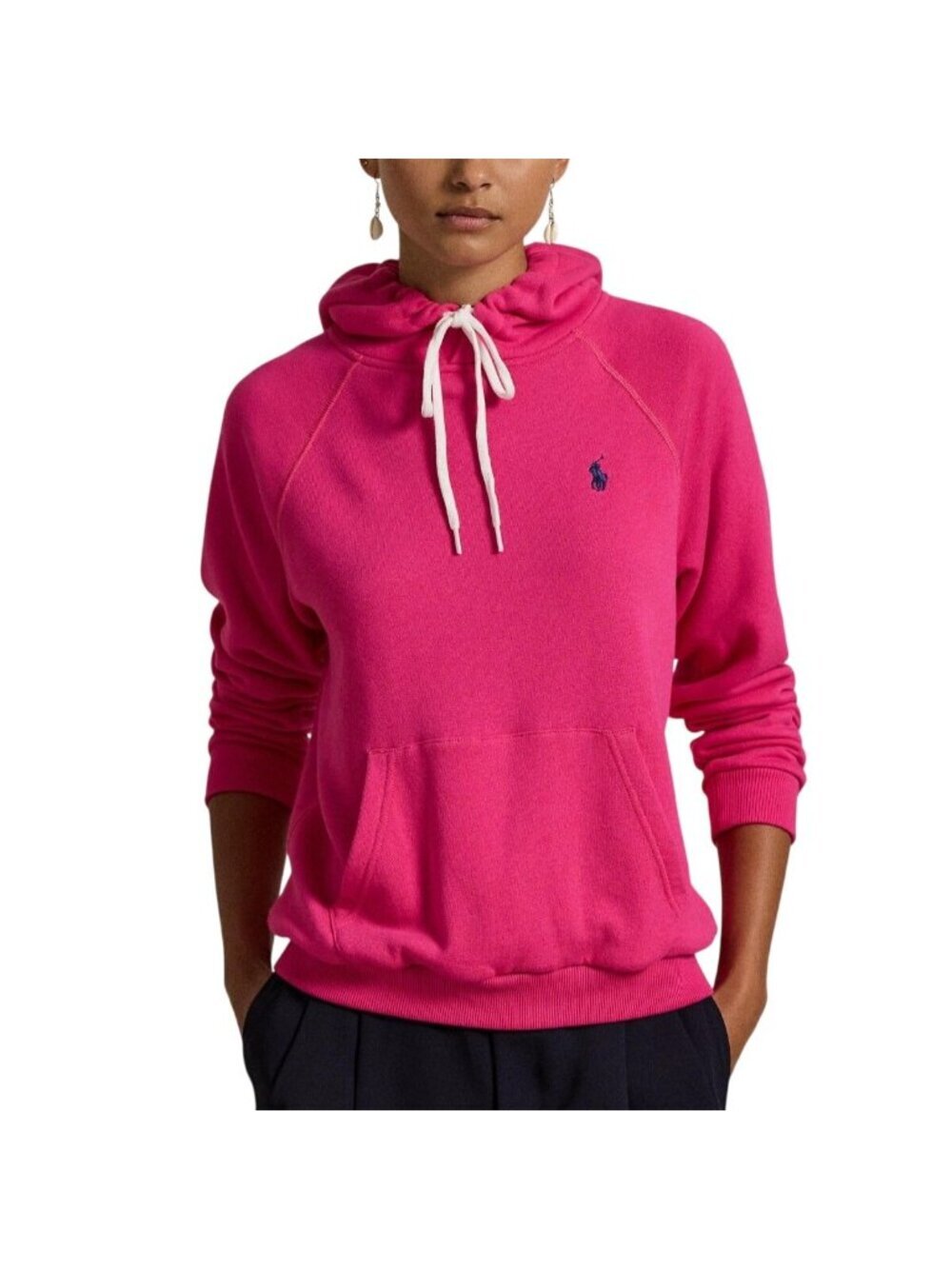 NWT Polo Ralph Lauren Small Shrunken Fit Hoodie Sweatshirt Pink MSRP $158